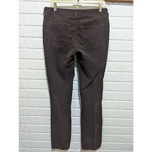 Eddie Bauer Women's Brown Solid Curvy Straight-Leg Corduroy Pants Size 6 - Picture 2 of 10
